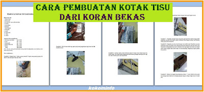 Cara Pembuatan Kotak Tisu dari Koran Bekas dan Penjelasannya