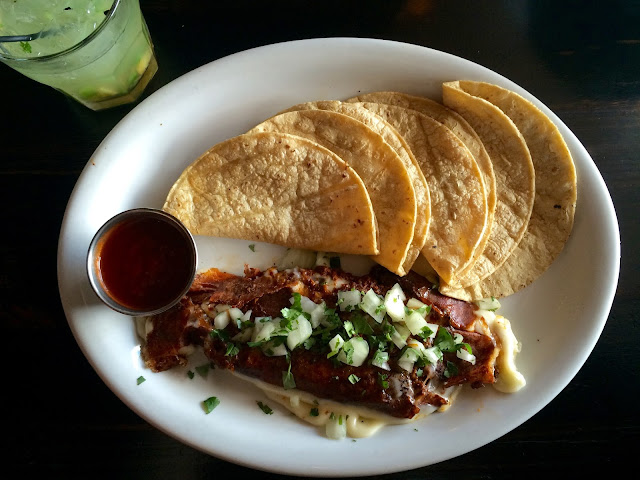 Queso Fundido: House-Made Chorizo, Grilled Oaxaca Cheese, and Corn Tortillas