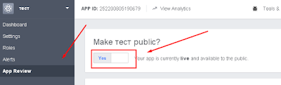 Facebook, Make app public?