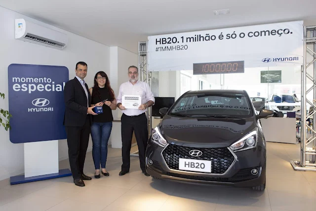 Hyundai HB20 atinge marca de 1 milhão vendidos no Brasil