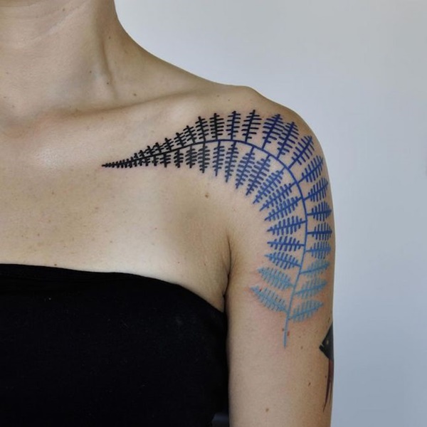 tatuagem azul