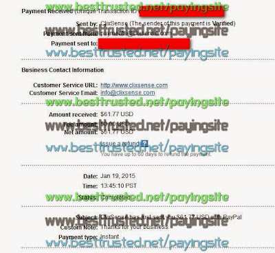 Proof of payment 19-01-2014 from Clixsense