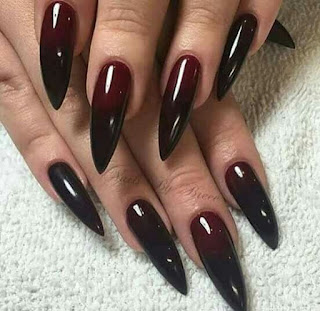 red and black halloween nails