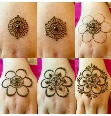 Gambar henna simple dan mudah ditiru