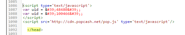 add popcash script 