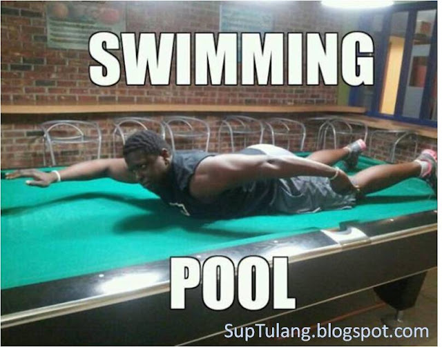 funny, lawak, Swimming pool