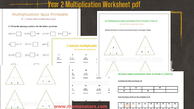Year 2 Multiplication Worksheets PDF, class 2 maths multiplication worksheet, 2nd grade multiplication worksheets pdf