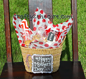 Mother's Day Gift Idea for neighbor, grandma, Mrs. Field's Cookies, milk jar, candy,
