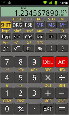 Tampilan RealCalc Scientific Calculator Android