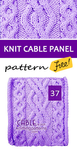 Knitted Cable Panel Pattern , its FREE
