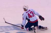 Tom Wilson loses skate blade