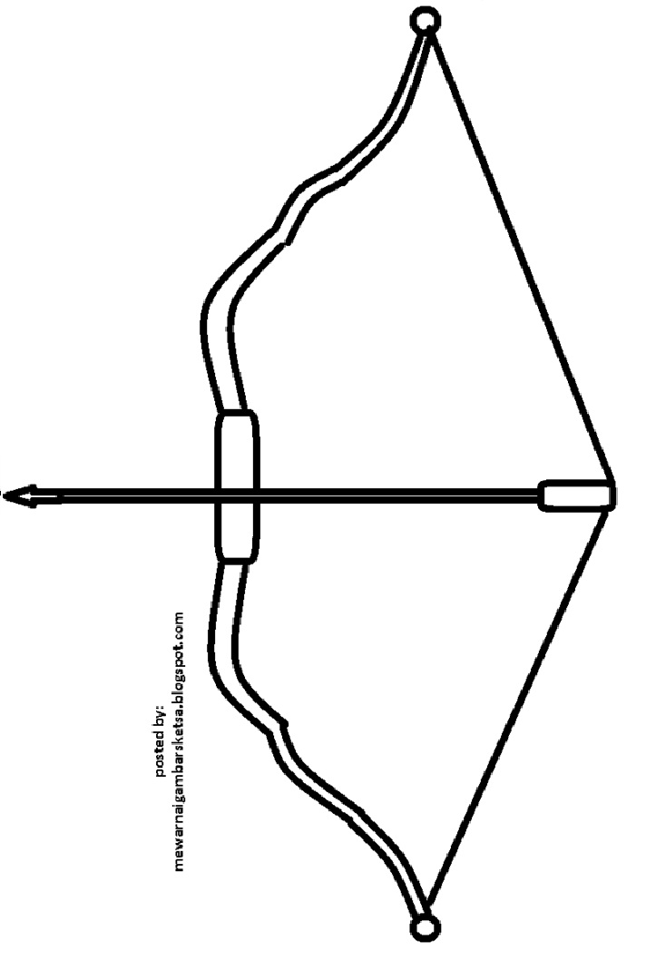Mewarnai Gambar Mewarnai Gambar Sketsa Busur  Panah  1