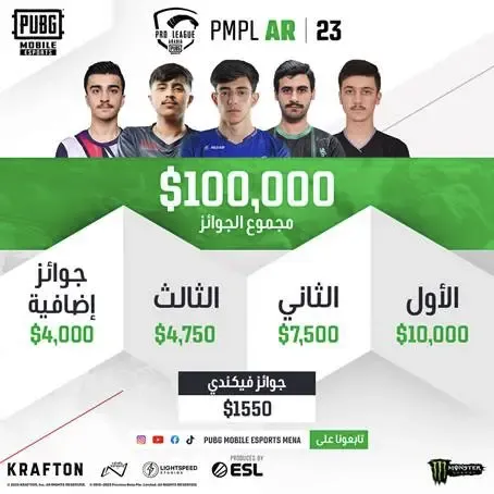 رسميا أول بطولة للعبة PUBG Mobile في عام 2023 بمنطقة الشرق الأوسط و جوائز بقيمة 100 ألف دولار