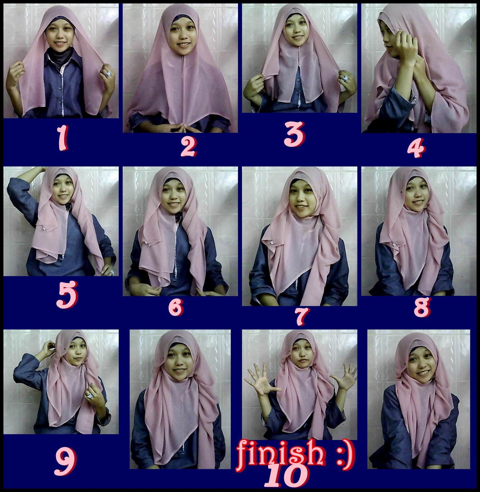 Tutorial Hijab Segi Empat Untuk Sehari Hari Tutorial Hijab Paling