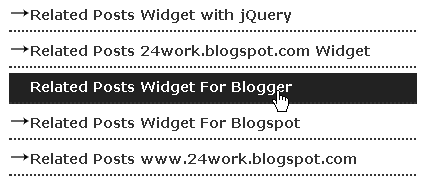 Related Posts Widget