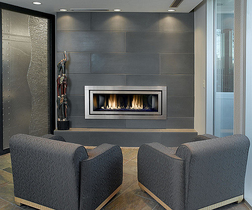 Simple and Elegant Tiled Fireplaces