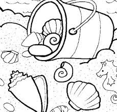 Cute Sea Shellfish Coloring Sheet Animals
