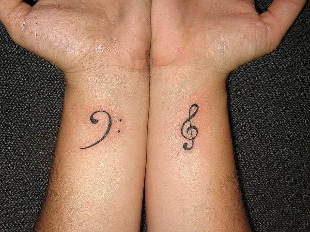 Tatuajes de notas musicales