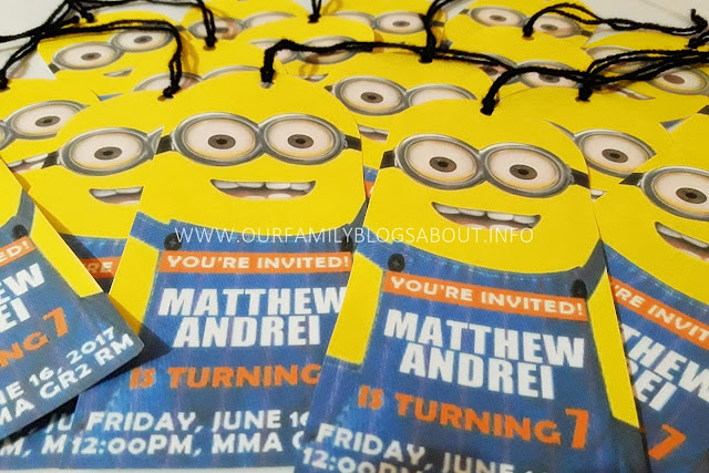 DIY, Despicable Me, Minions, bookmark birthday invitation