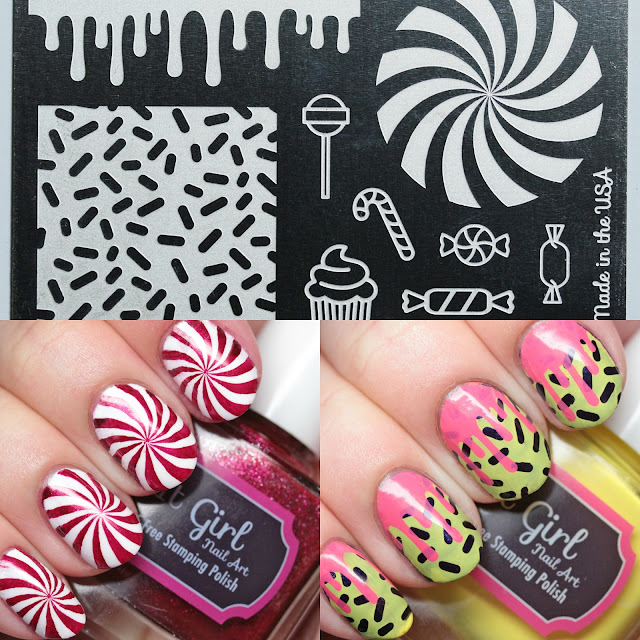 It Girl Nail Art Mini Stamping Plate LE 101 Sugar Rush 