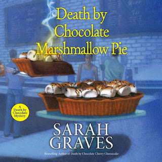 book cover of cozy mystery Death by Chocolate Marshmallow Pie by Sarah Graves