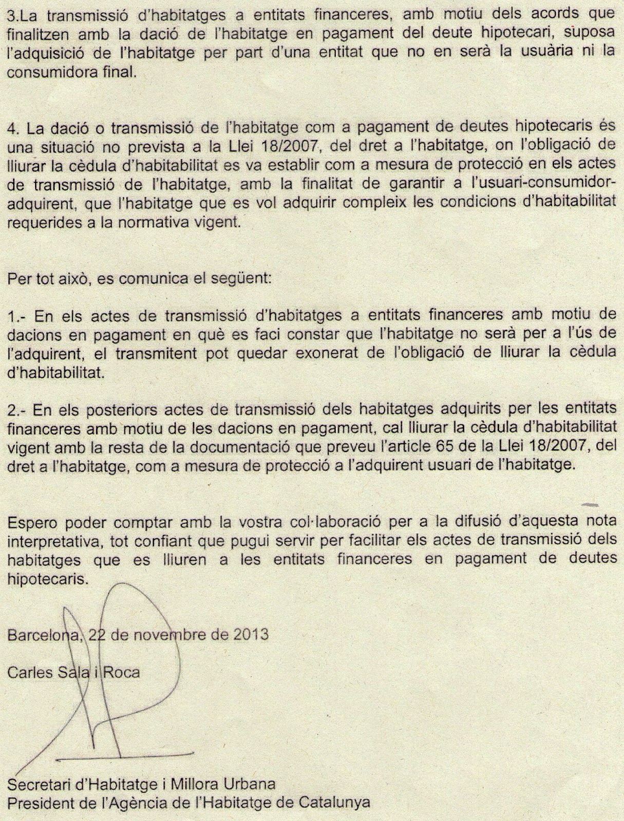 PAH TARRAGONA: DOCUMENTOS DE EXONERACIÓN DE LA CÉDULA DE 