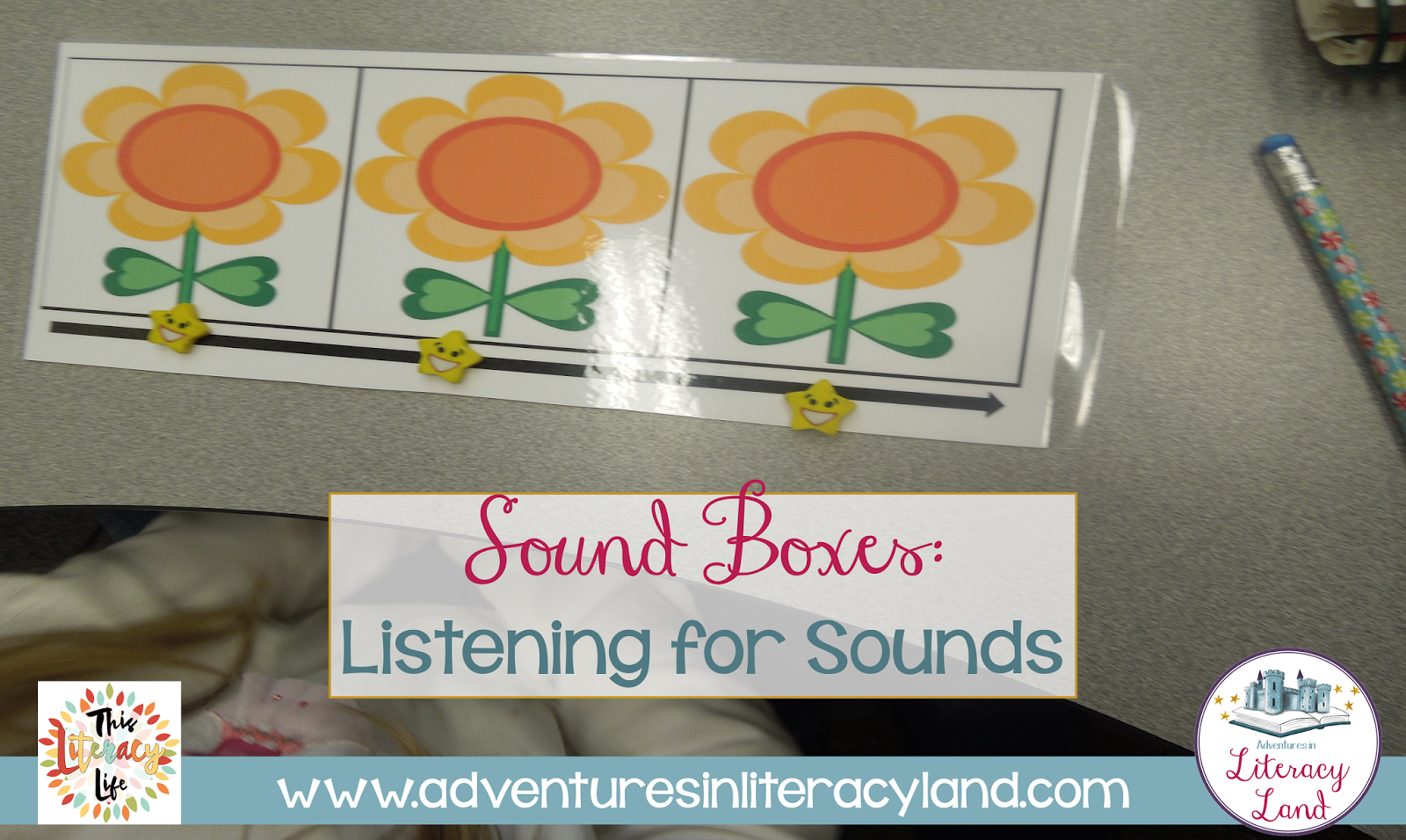 Sound boxes help students attend to sounds in words to help them read and write them.