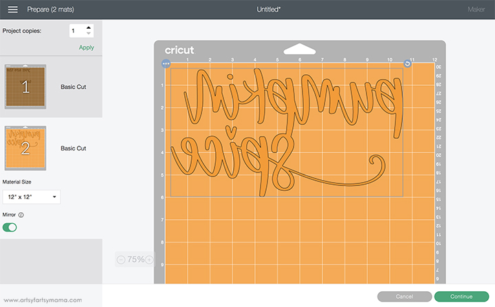 "You are the Pumpkin to My Spice" SVG Cut File in Cricut Design Space