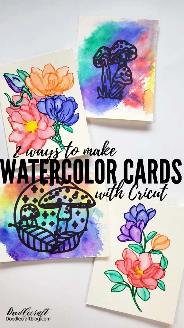 It's so easy to make watercolor cards two different ways using the Cricut tools.   I love the versatility of my Cricut Maker 3 and all the different attachments and tools I can use with just one simple-to-use machine!   Give it a try and make some watercolor cards!   These would be great to give you a head-start on the holiday rush!