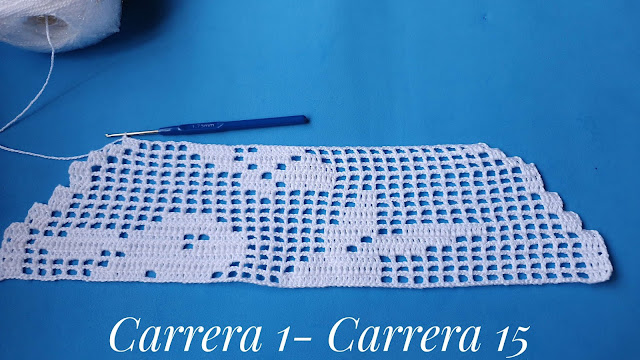 CCarrera 1 a la Carrera 15 conejo en crochet filet