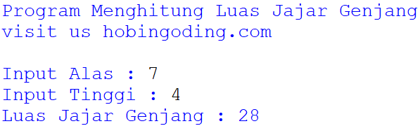 Program Python Menghitung Luas Jajar Genjang