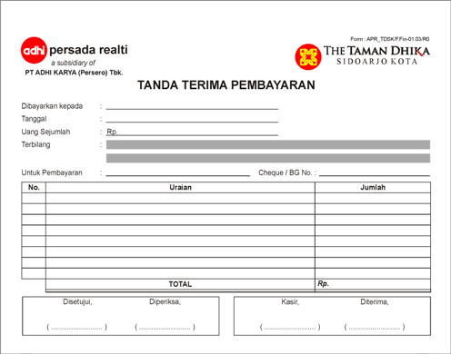 Nota Bon Faktur Kwitansi invoice ~ percetakan di malang