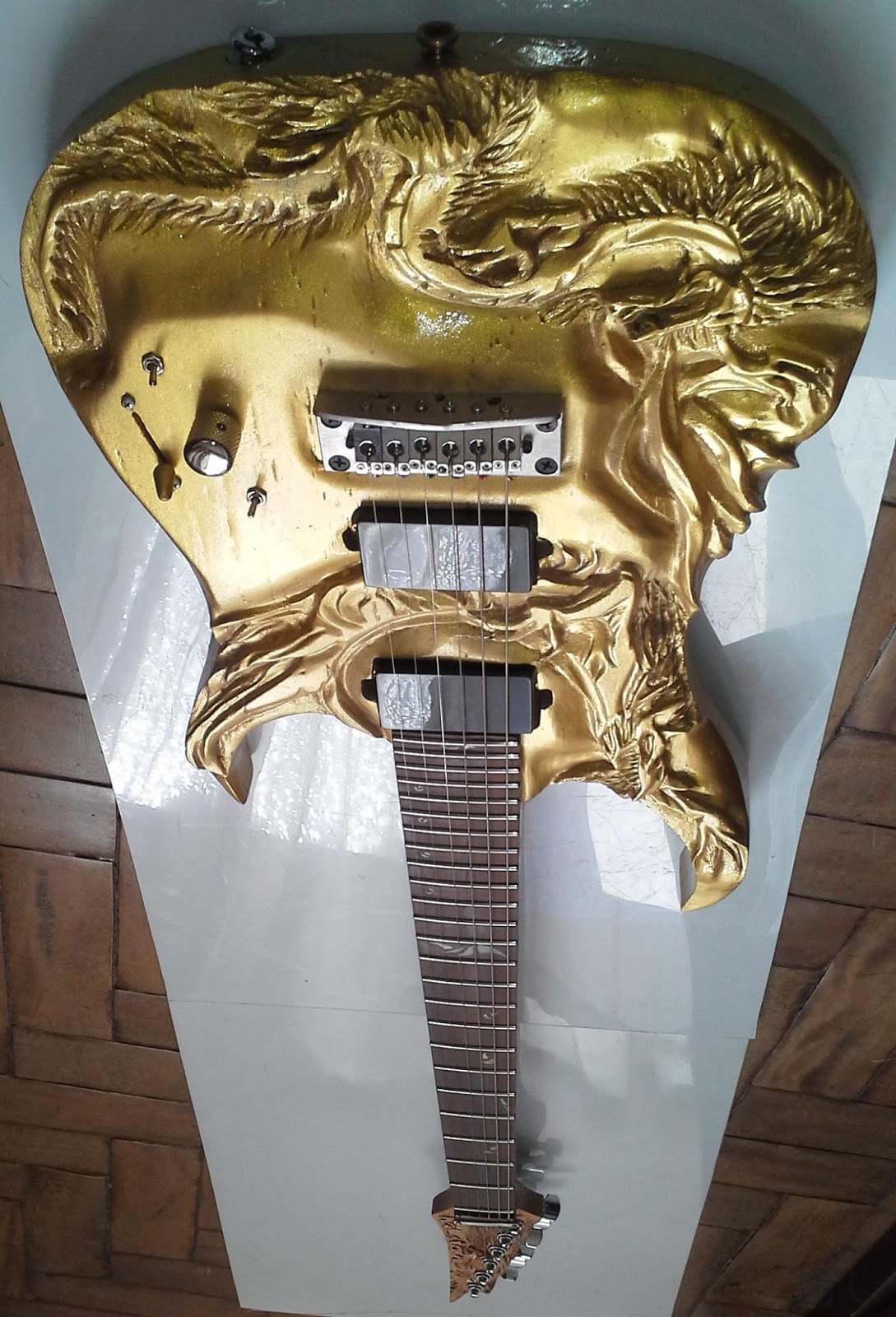 carved electric guitar guitarra escultura