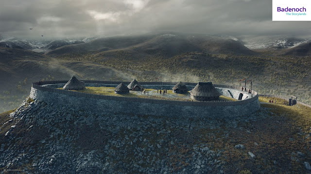 Digital reconstruction of Torr Alvie Hillfort, Badenoch by Bob Marshall