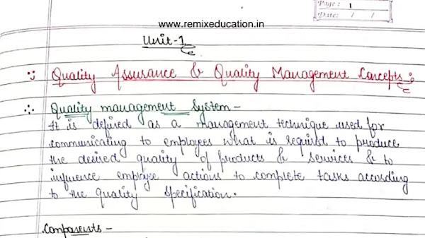Quality Assurance (Unit:- 1)