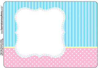 Pink, Yellow and Light Blue, Free Printable Candy Bar Labels.