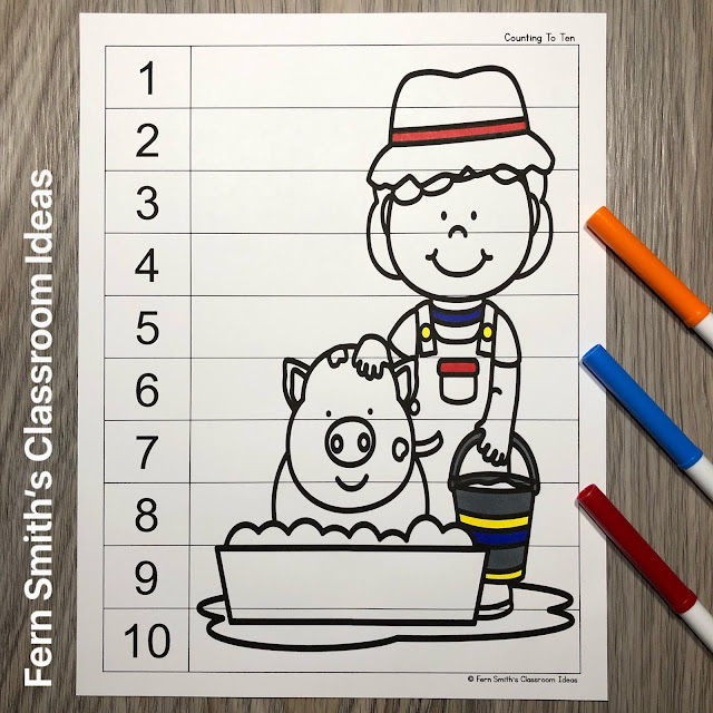 Click Here to Download These Farm Themed Counting Puzzles For Your Classroom Today!