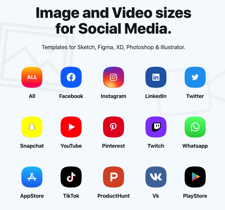 Social Media Images and Videos Size reference guide