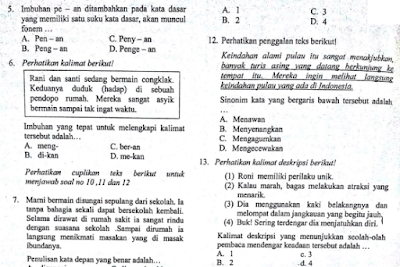Download contoh soal dan jawaban Soal PAS UAS Bahasa Indonesia Kelas 7 Semester 1 Kurikulum 2013 Revisi 2018