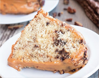 Pecan Praline Bundt slice