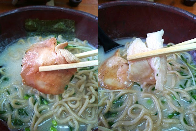 鶏白湯ラーメンのトッピングの写真