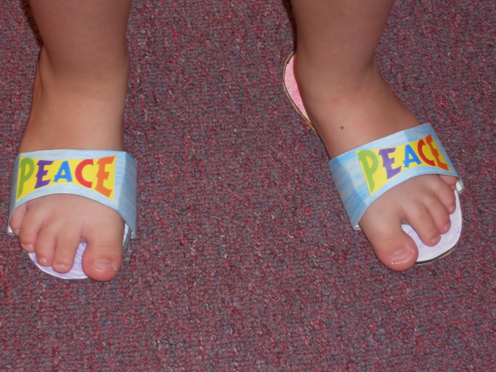 ... sandals of peace yes they are wearable sandals i think they turned out