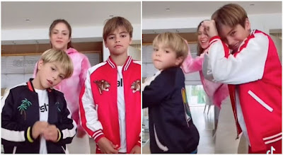 Shakira con Milan y Sasha en Tiktok