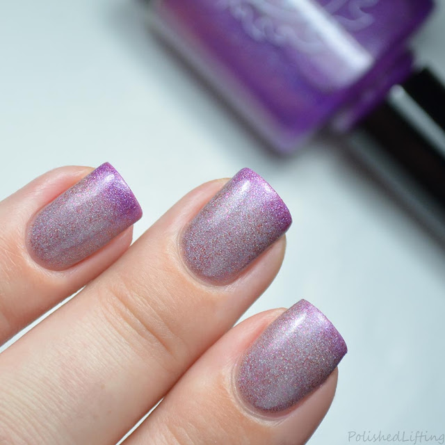 dark to light purple thermal nail polish