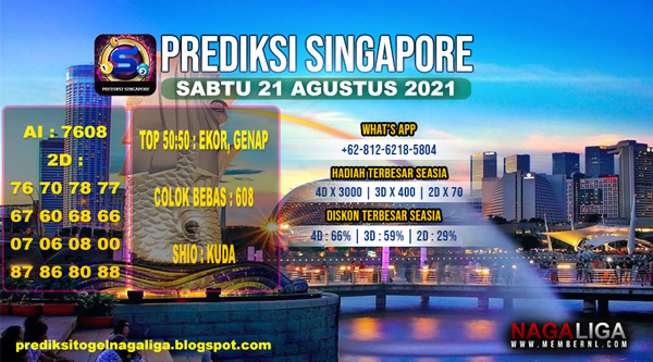 PREDIKSI SINGAPORE  SABTU 21 AGUSTUS 2021