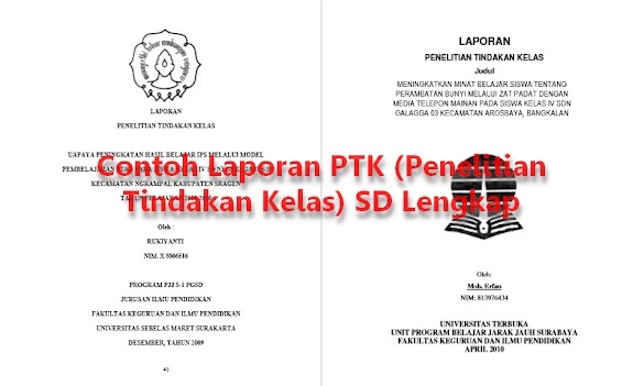 Download Pola Laporan Ptk (Penelitian Tindakan Kelas) Sd Lengkap