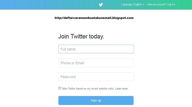 Akun Twitter Gratis