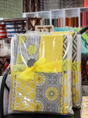 Gray and Yellow quilt kit 