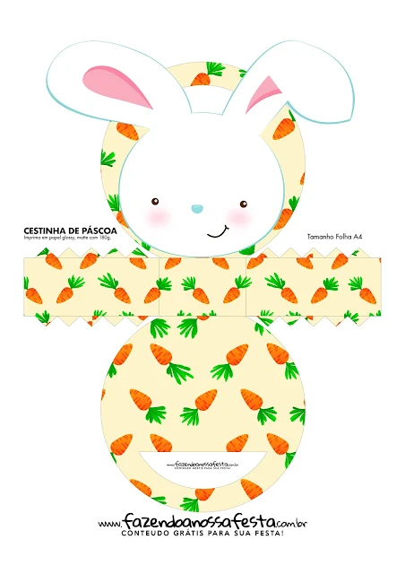 Easter Bunny: Free Printable Basquets.