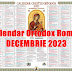 Calendar Creștin Ortodox Român - Decembrie 2023